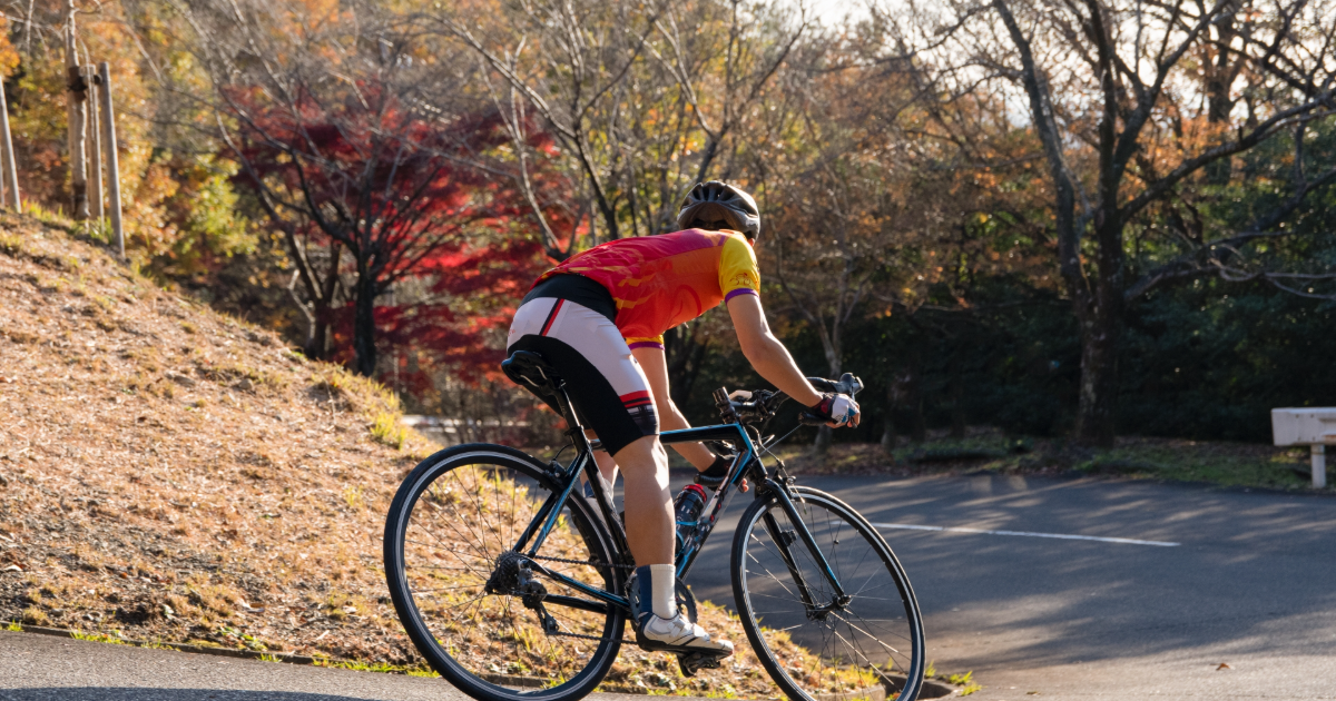 山道を行く自転車